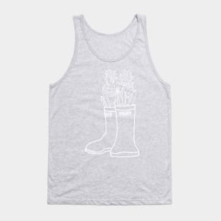 Hyacinth White lineart Xtratuf Tank Top